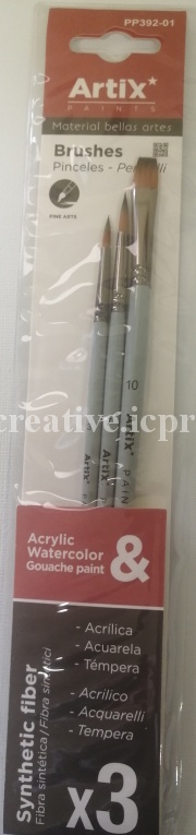sada štětců Artix - synt. 2kul.č.3,7  1pl. č.10